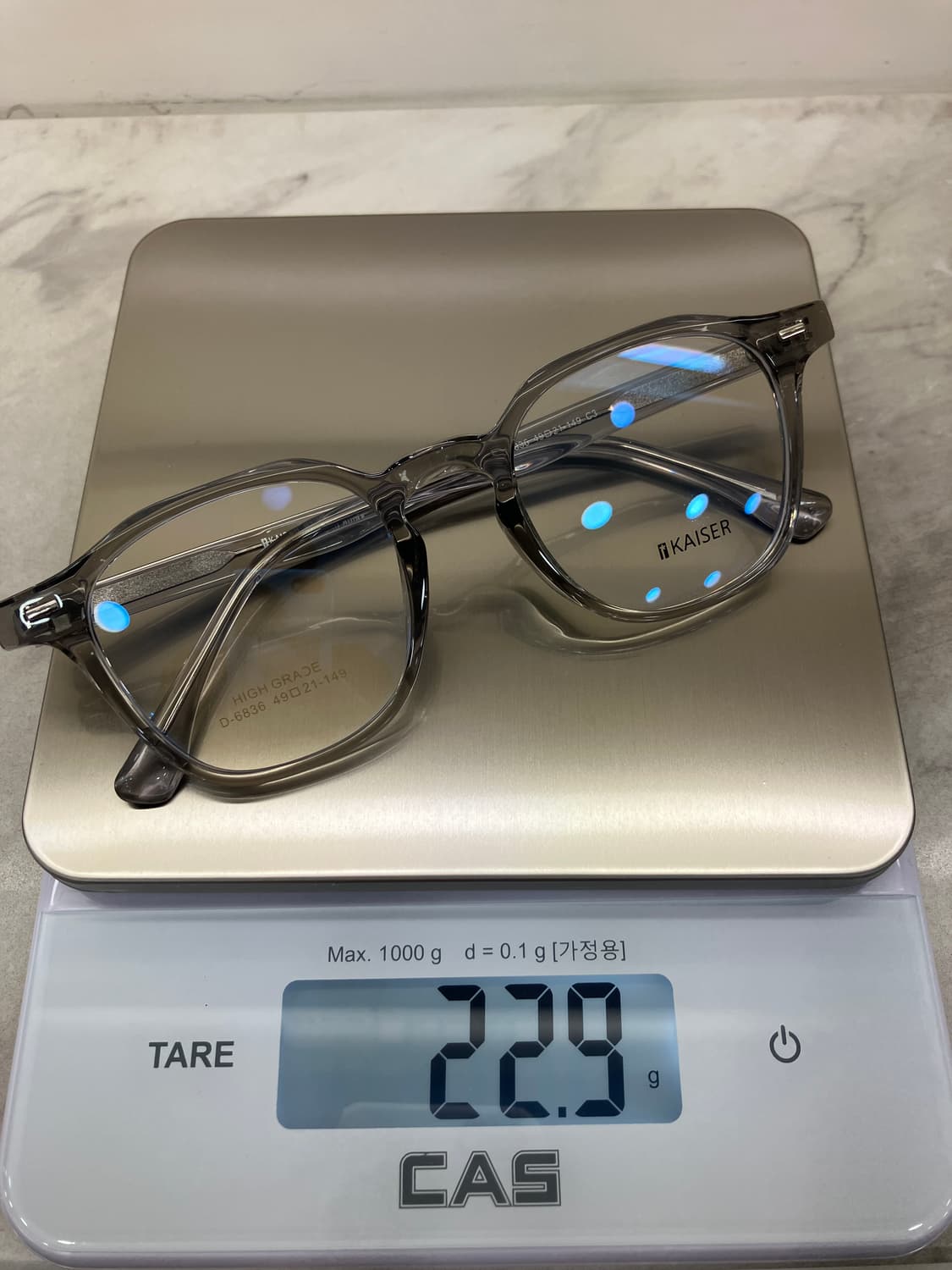 B76 KS 투명 그레이 웰링턴 뿔테 안경6836 상품이미지8