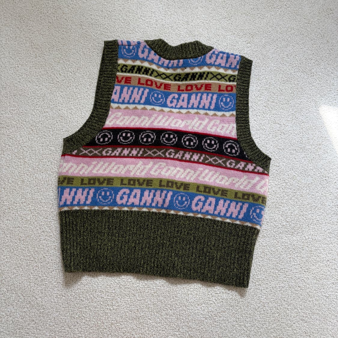 가니 GANNI 그래픽 패턴 베스트 니트 조끼 상품이미지4