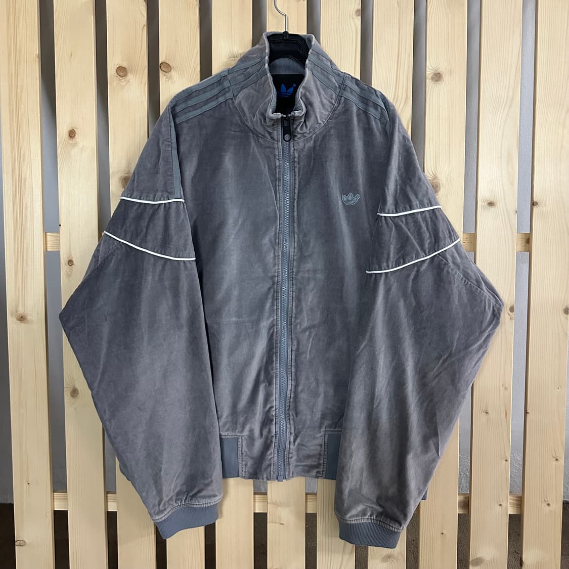 (XL) 아디다스 블루버전 벨벳 트랙탑 자켓 져지 상품이미지1