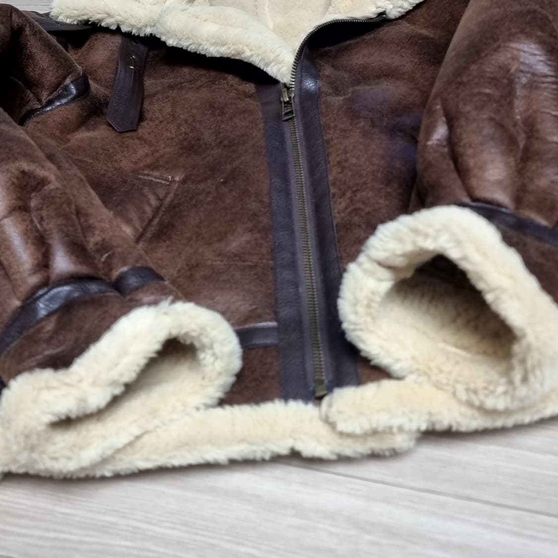 무스탕 B-3 자켓 브라운 양털 가죽 점퍼(105) 상품이미지3