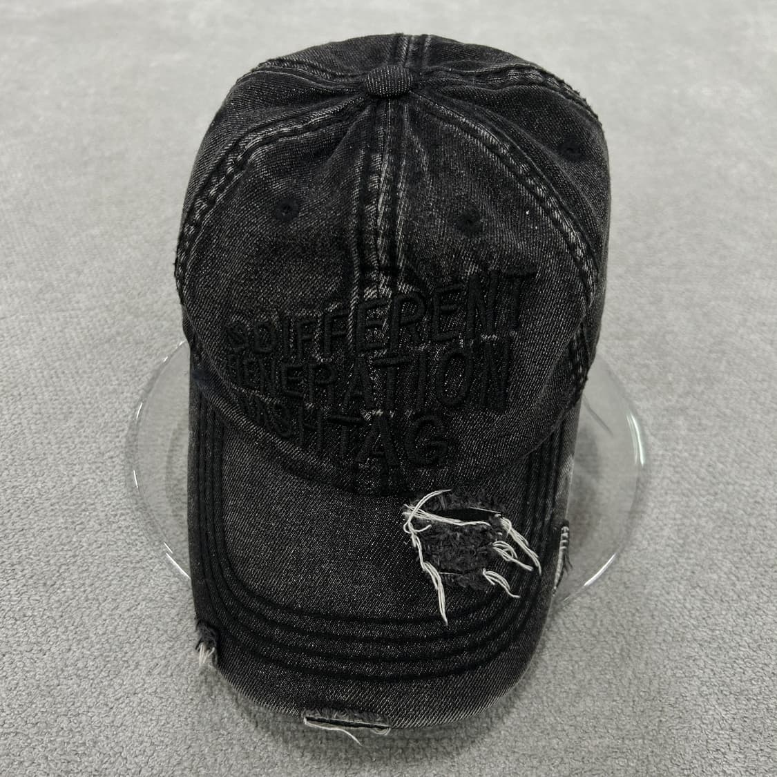 블랙 데님 워싱 캡모자 상품이미지2