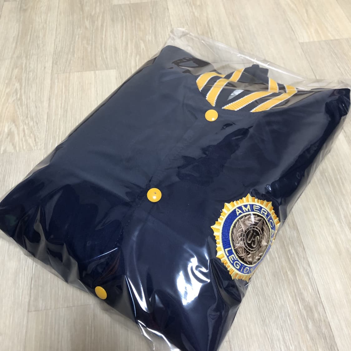 L) 90's U.S.A HOLLOWAY 네이비 바시티 자켓 스타디움점퍼 상품이미지10