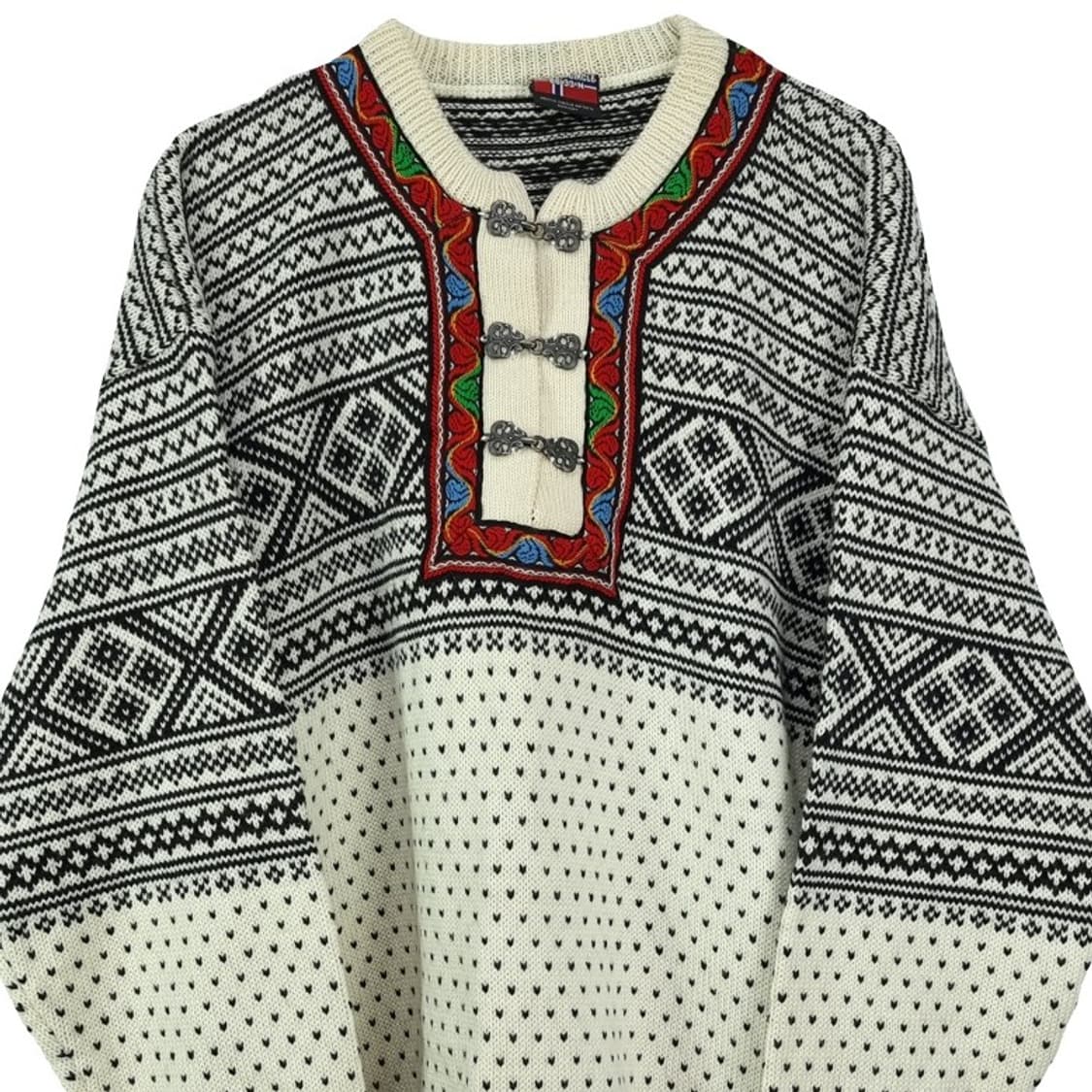 [노르웨이빈티지] 에스닉 패턴 노르딕 버클 니트 스웨터 M18976 상품이미지4