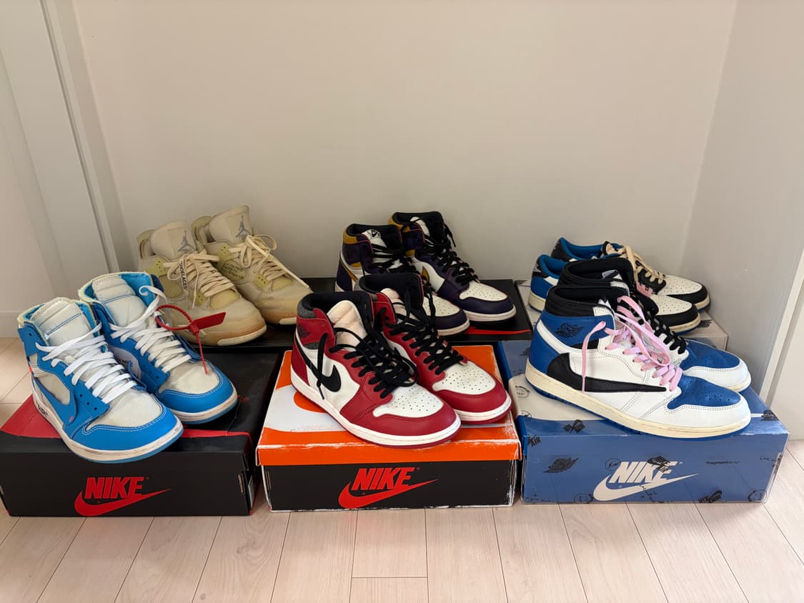 조던 1 x 오프화이트 레트로 하이 유니버시티 블루 상품이미지2