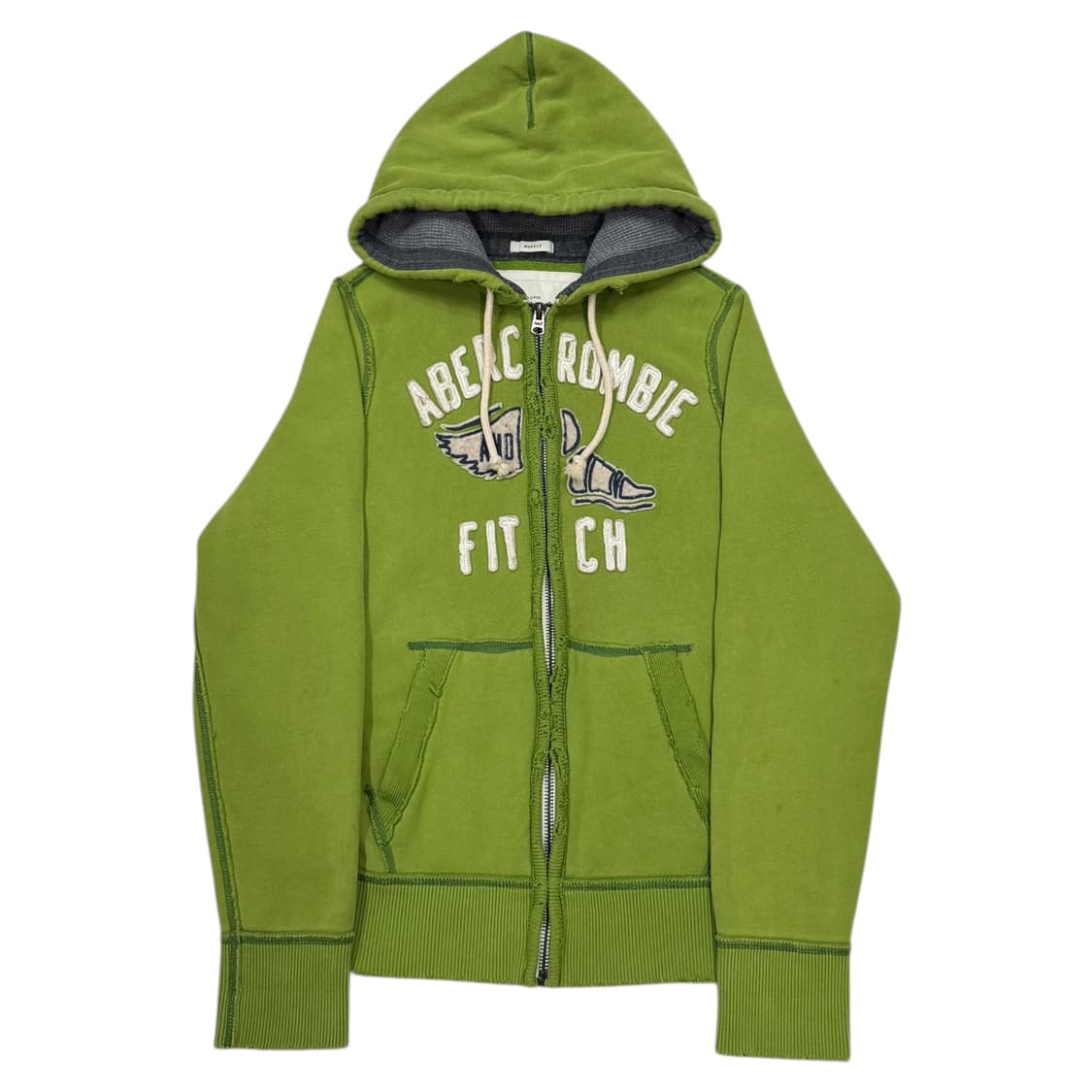아베크롬비 빈티지 양홍원 그린 데미지 Y2K 후드집업 자켓 M 상품이미지1