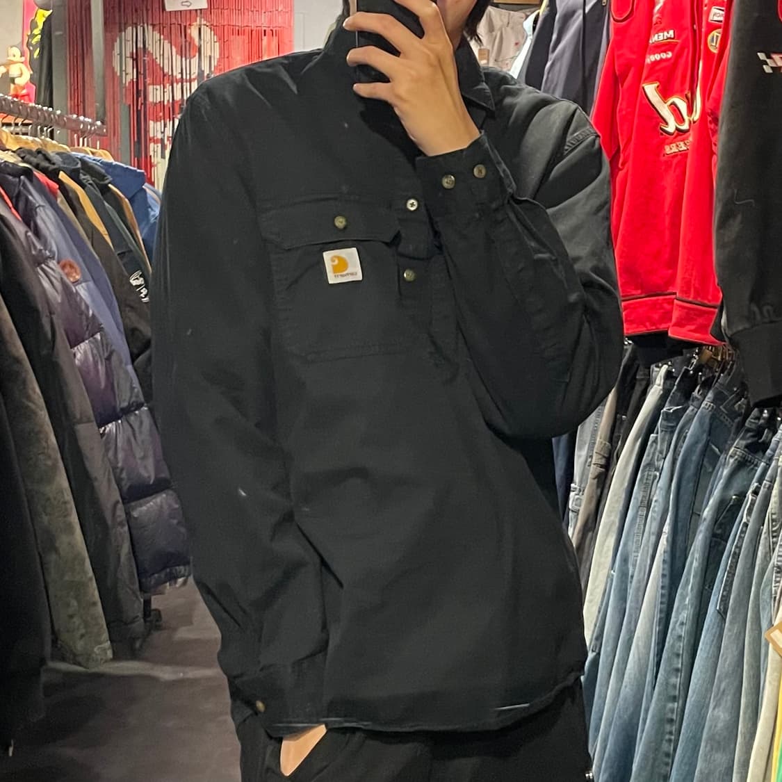 [IM] carhartt 칼하트 블랙 아노락 긴팔셔츠 상품이미지4