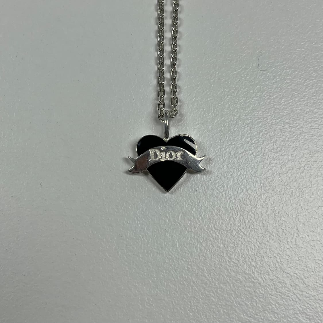 디올 블랙 하트 목걸이(silver925) 상품이미지2