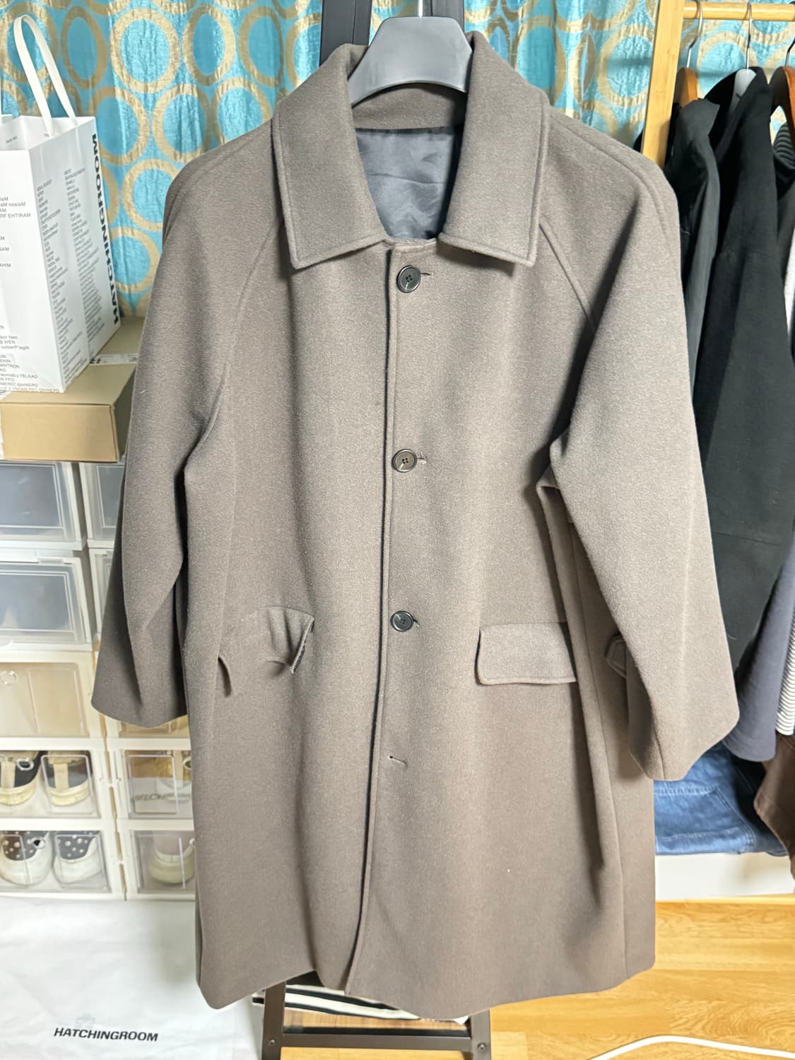 발마칸 울 오버핏 롱코트  상품이미지2