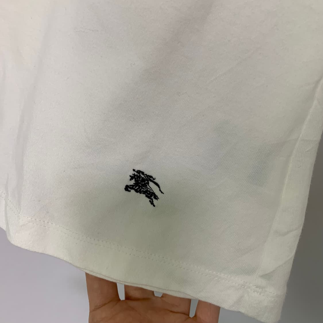 버버리 세일러 퍼프 소매 반팔 티셔츠 블라우스 아이보리 딱붙 상품이미지3