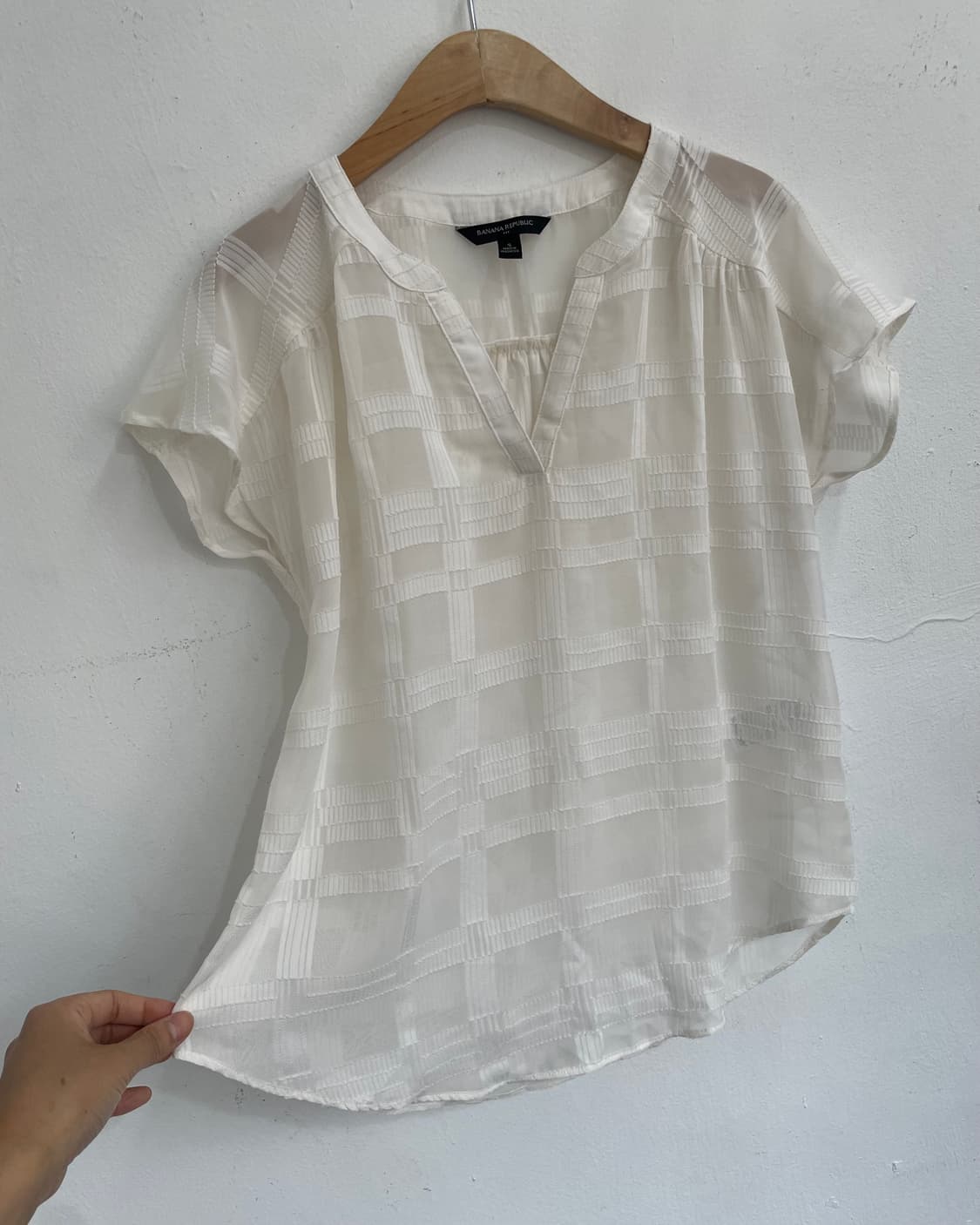 Square pattern blouse 상품이미지3