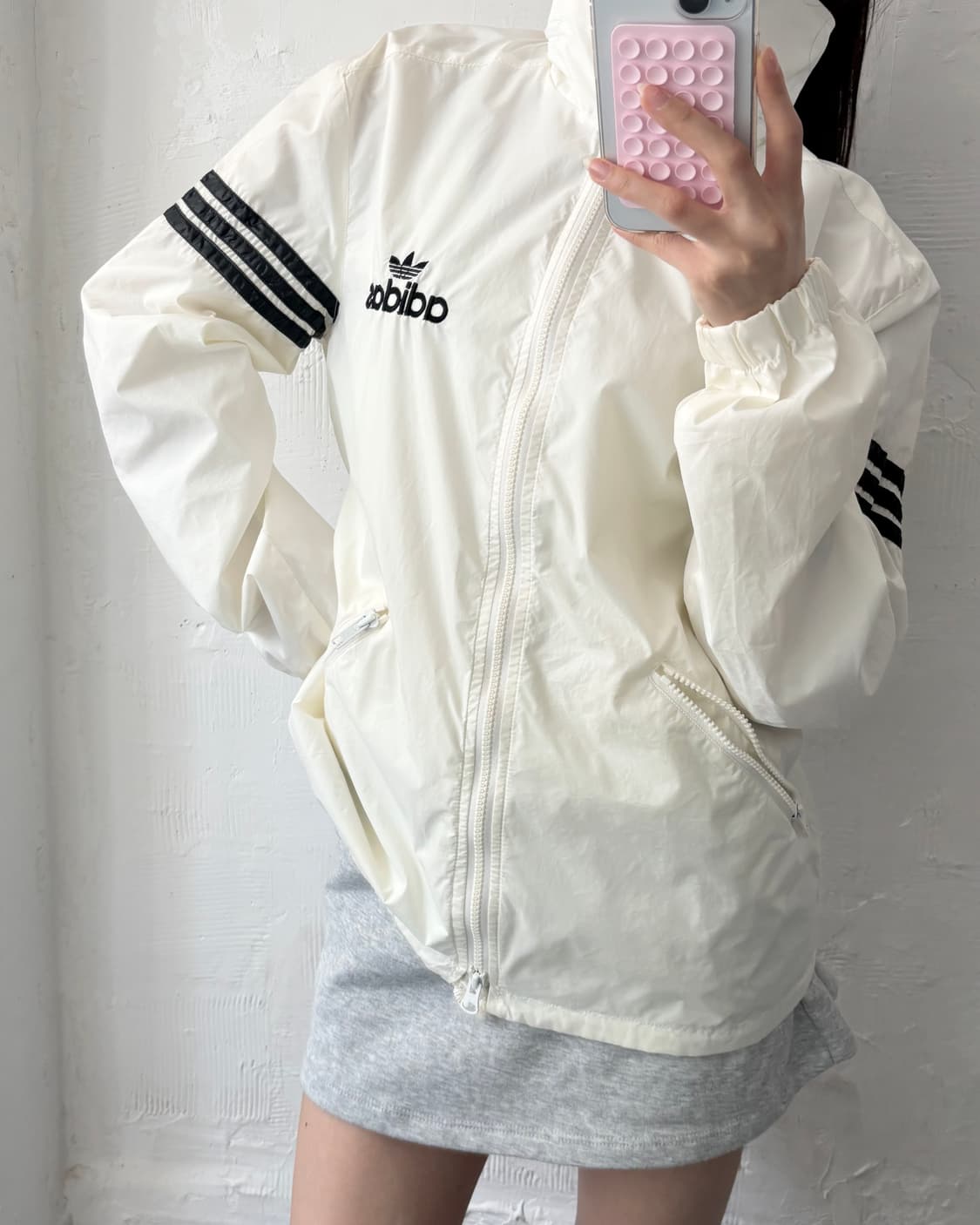 Adidas 80’s 아디다스 올드스쿨 스펠아웃 바람막이 자켓 상품이미지1