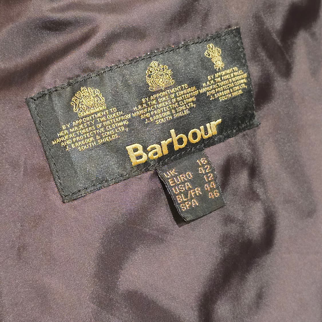 Barbour 다크 브라운 빈티지 폴라퀼트 퀼팅 자켓 상품이미지5