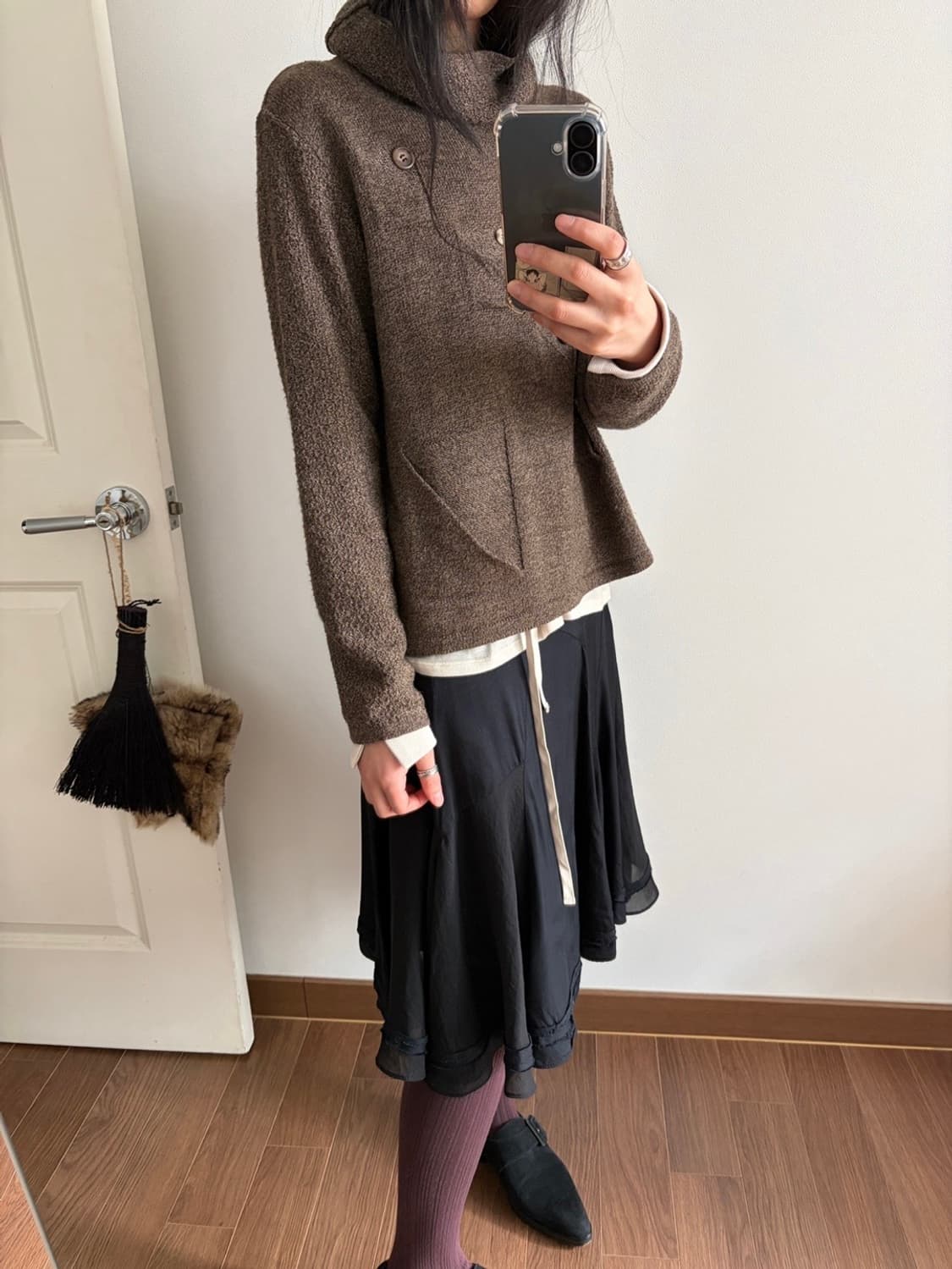 button point wide turtleneck knit 상품이미지4