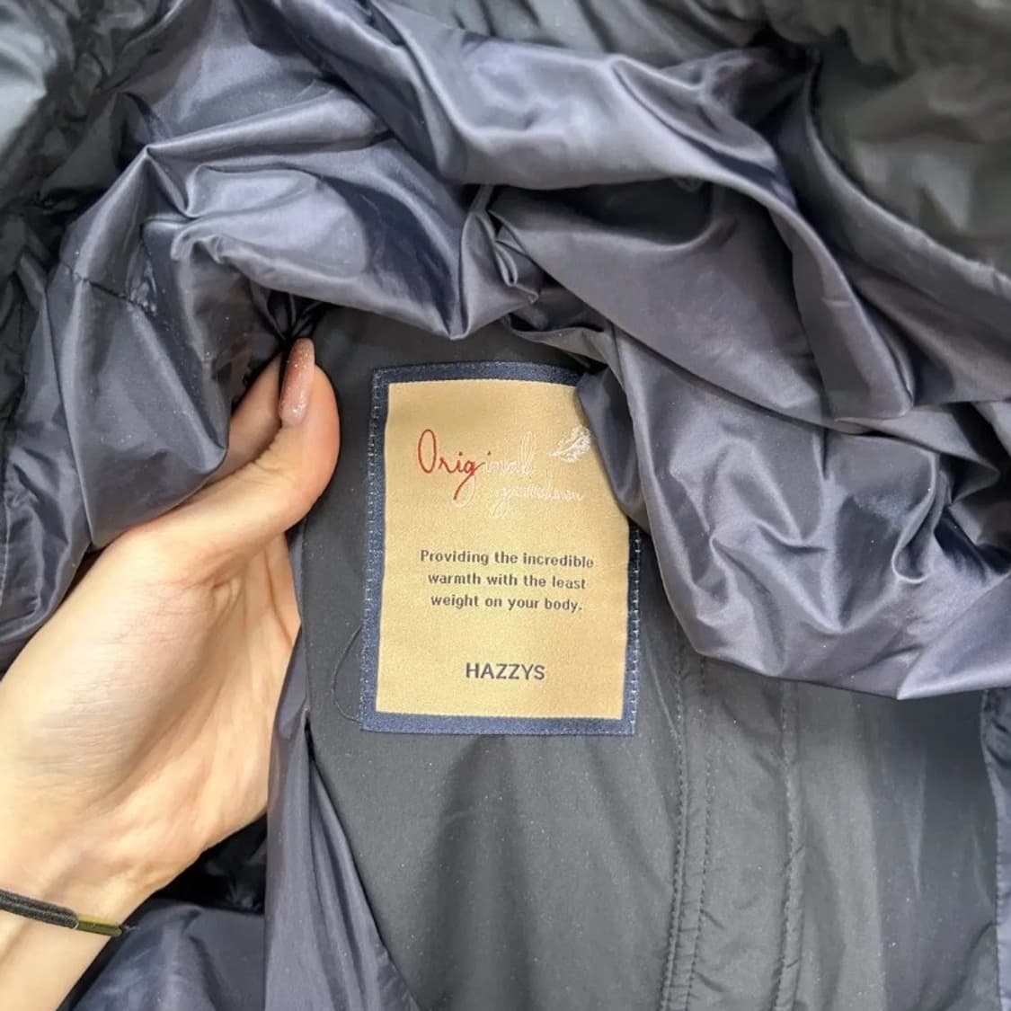 헤지스 여성 거위털 롱패딩 90 상태최상 네이비 상품이미지4