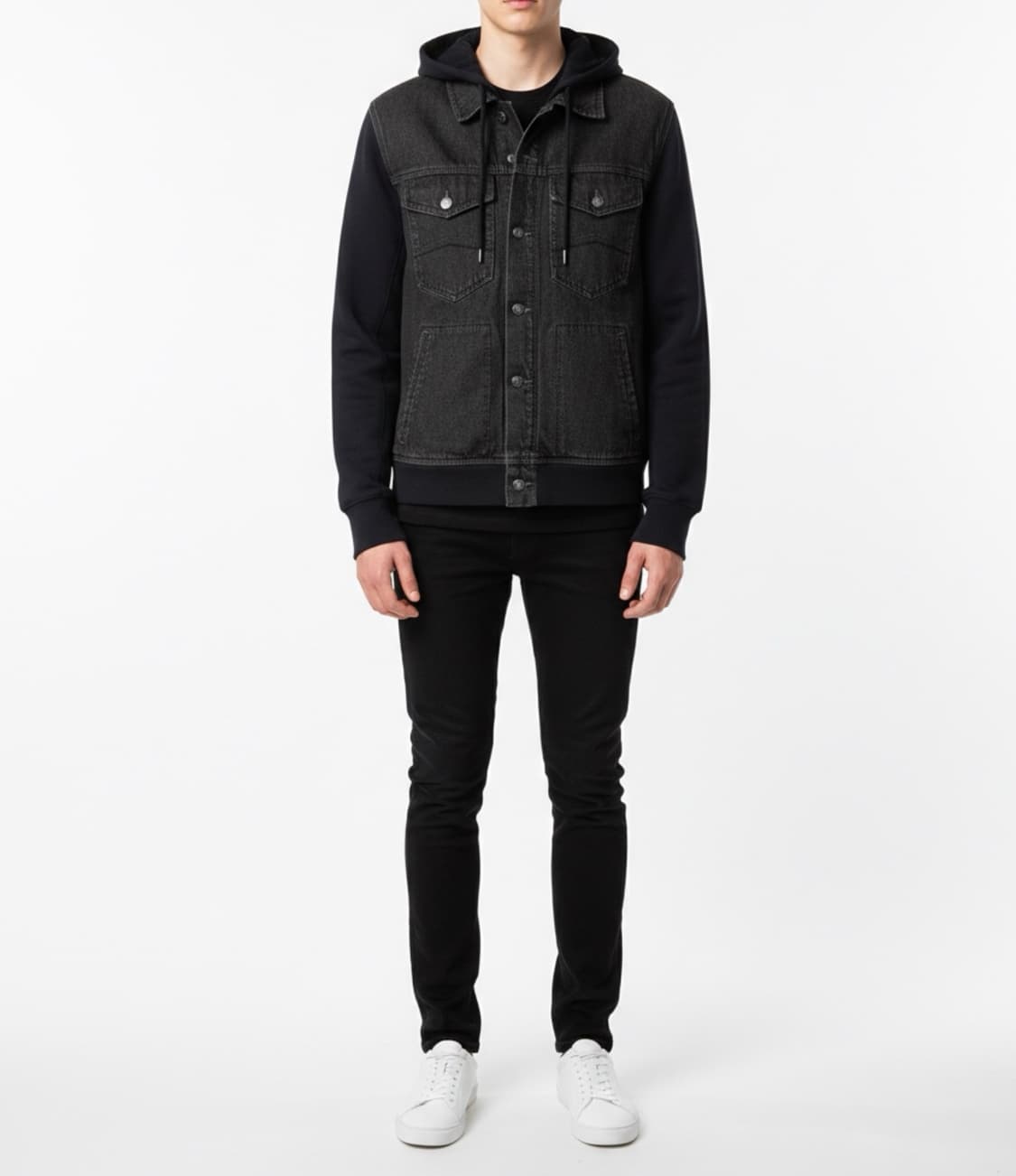 알마니 익스체인지 90s 데님 코튼 믹스 후드자켓 상품이미지1