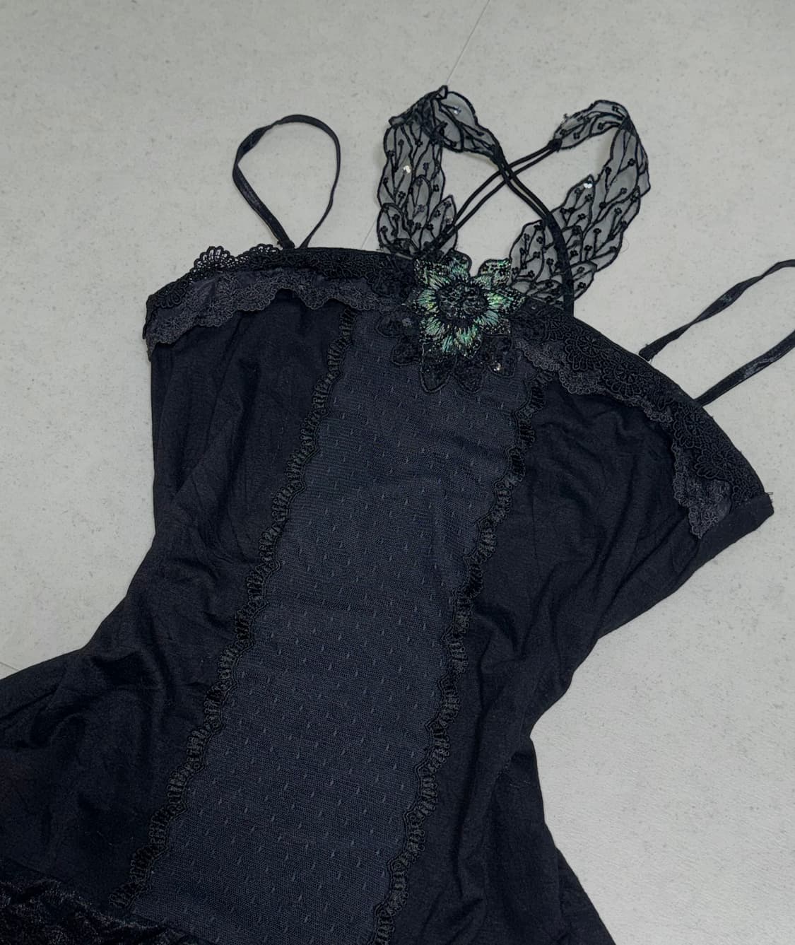 빈티지 페어리 코디 세트 팝니당 블랙 세실맥비 엑시즈팜 큐빈티지 와이즈걸 상품이미지3