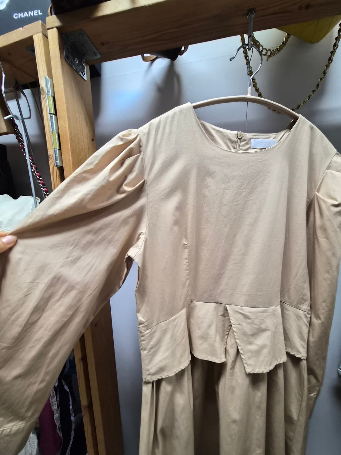 새옷) ab.plus 바스락 원피스. 자라 솜사탕 컬러 니트. 상품이미지4