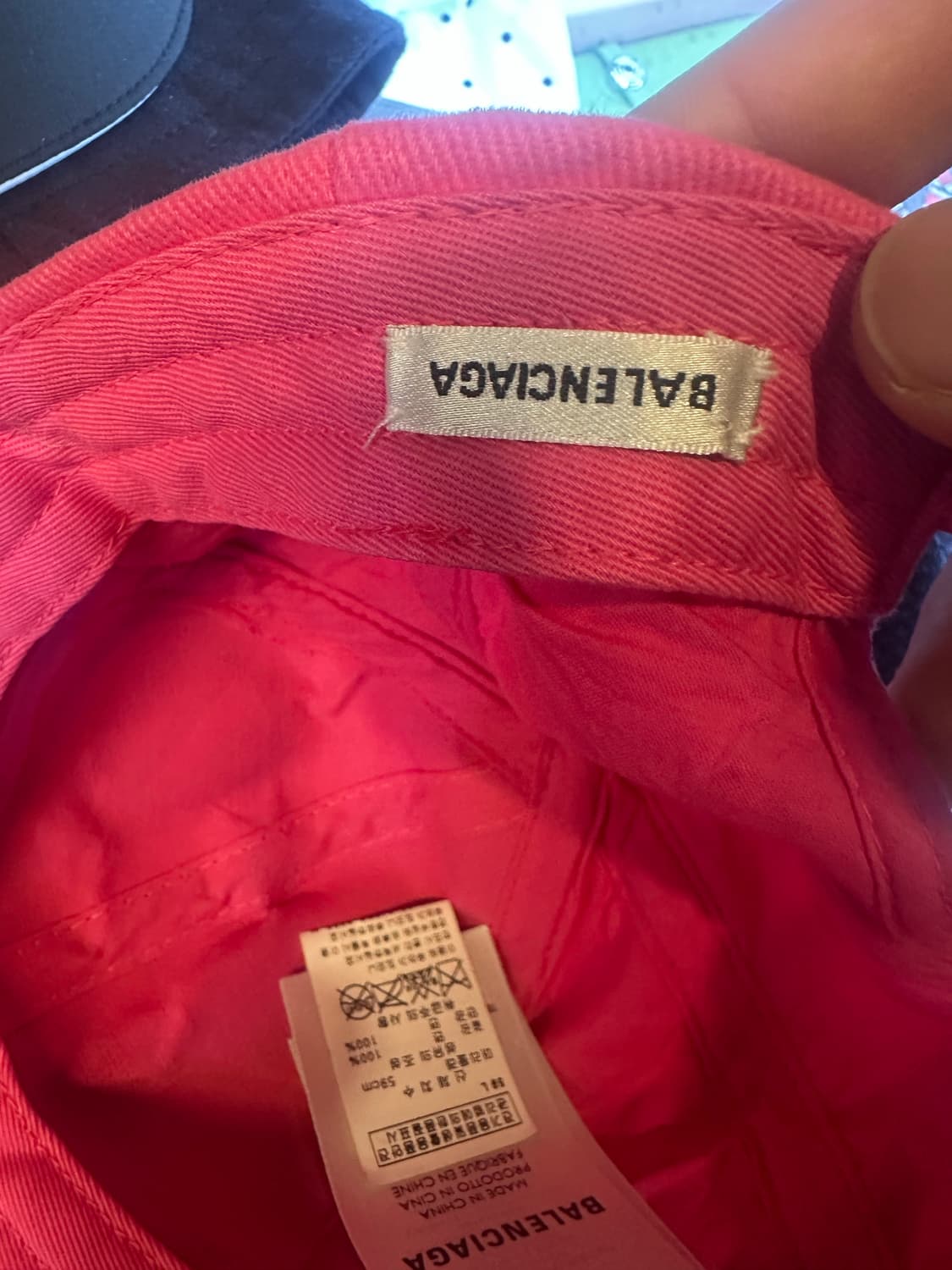 발렌시아가 핑크 볼캡 모자 상품이미지3