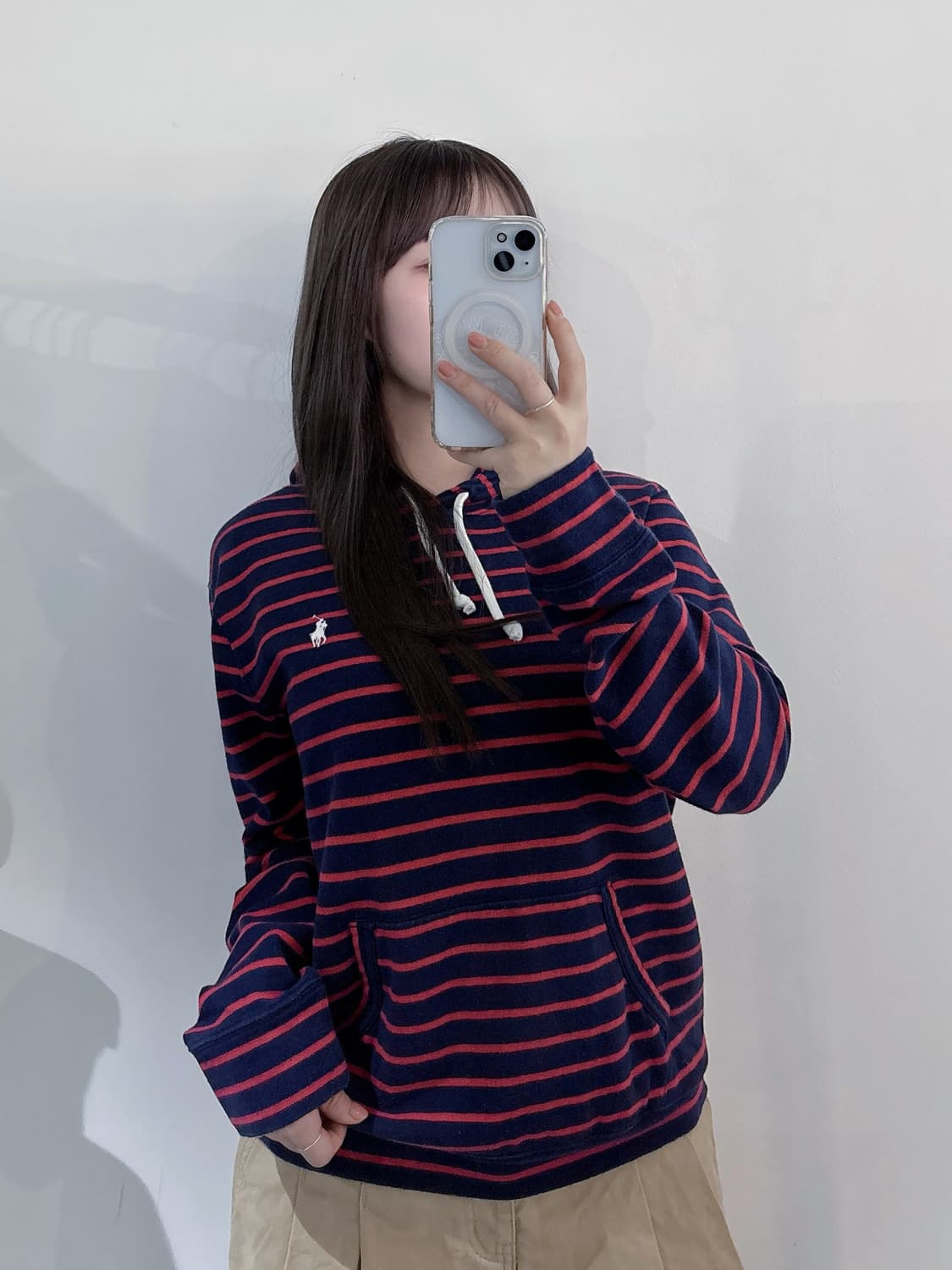 폴로랄프로렌 qr 스트라이프 후드 상품이미지1