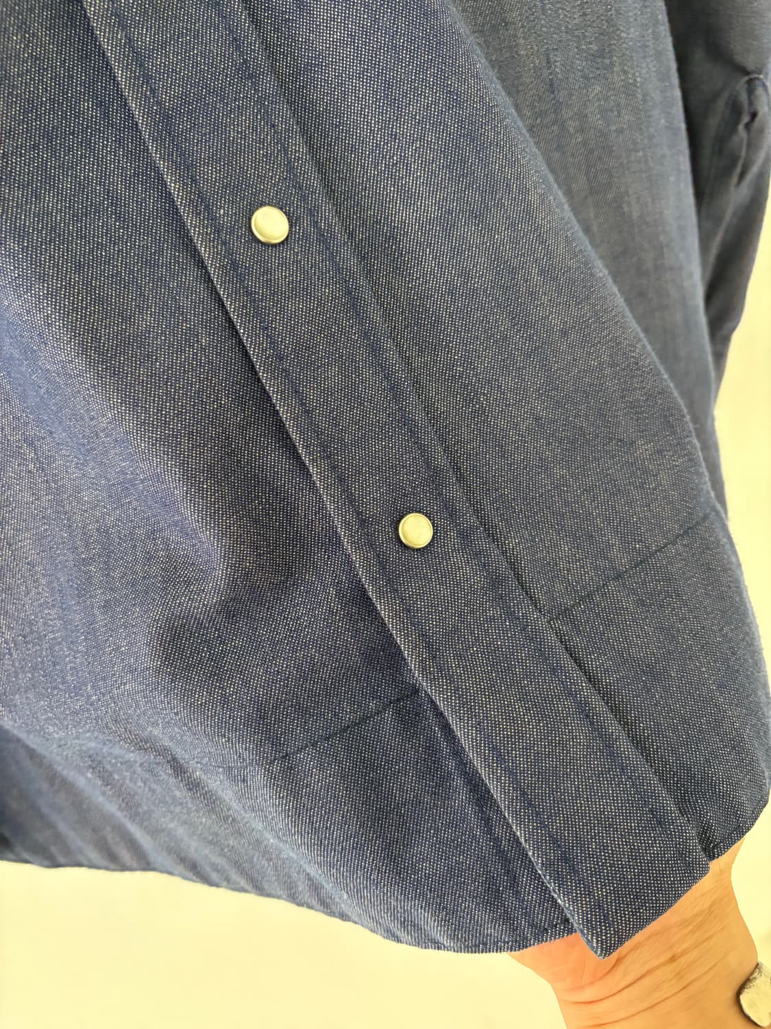 70's Lee Chambray Denim Western Shirt. 상품이미지5