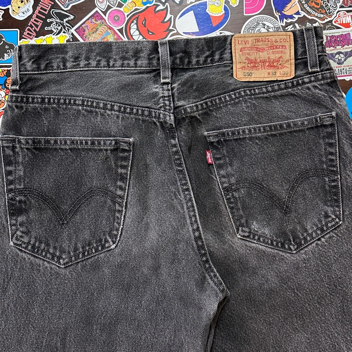 00s 리바이스 550 블랙 진 데님 팬츠 32 상품이미지3