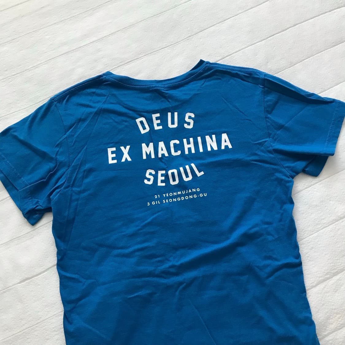 (키즈13) 데우스 엑스 마키나 컬리지 성수 티셔츠 미드나잇 블루 상품이미지3