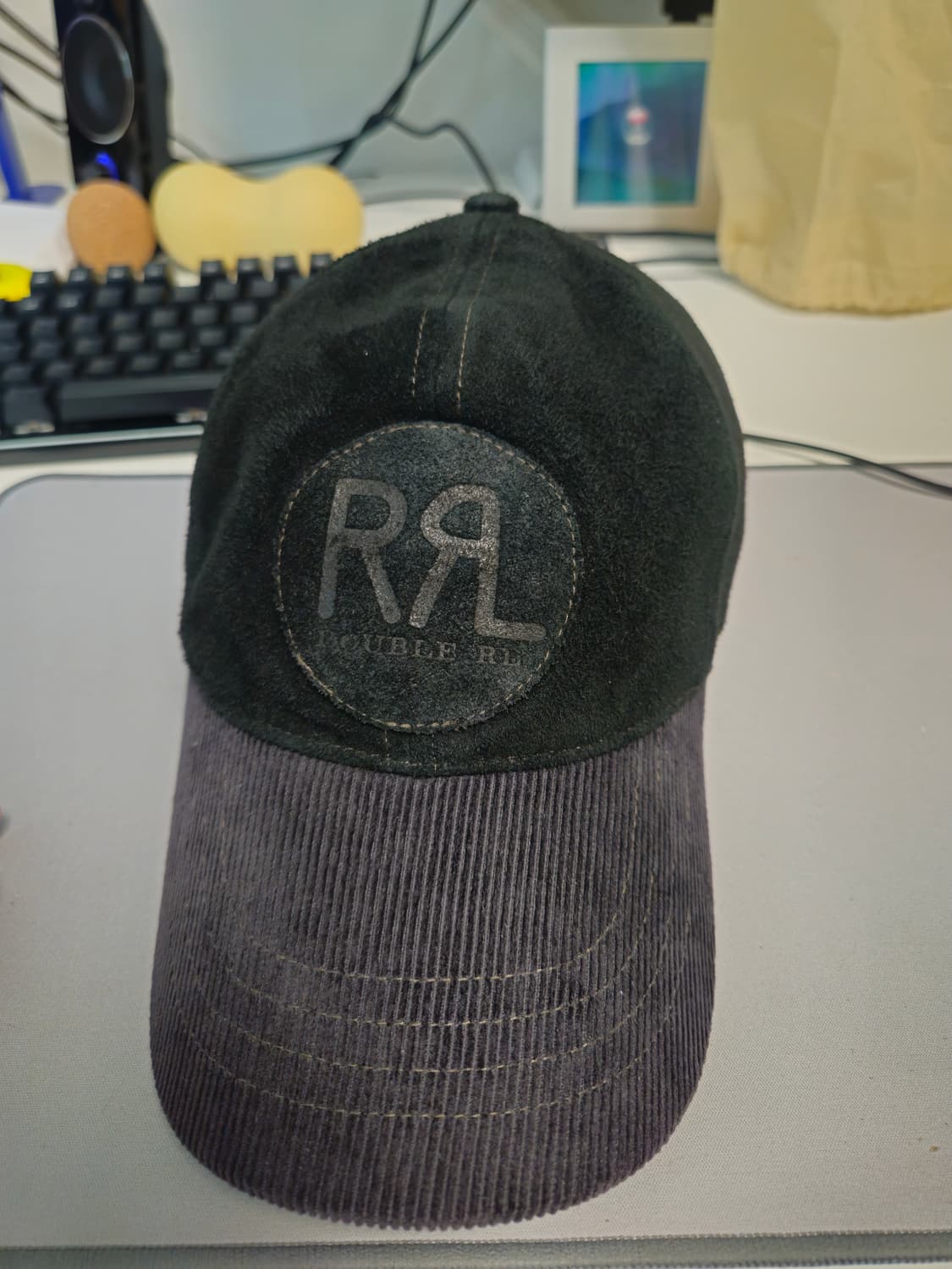 RRL 더블알엘 스웨이드 러프아웃 볼캡 블랙 상품이미지1