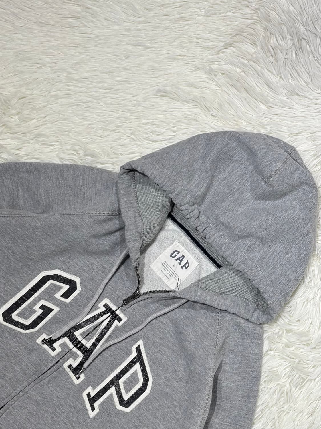 갭 그레이 빅로고 후드집업 상품이미지4