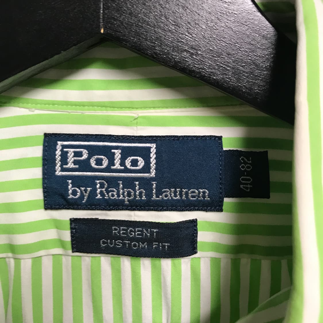 폴로 랄프로렌 스트라이프 셔츠 그린 40-82 상품이미지5