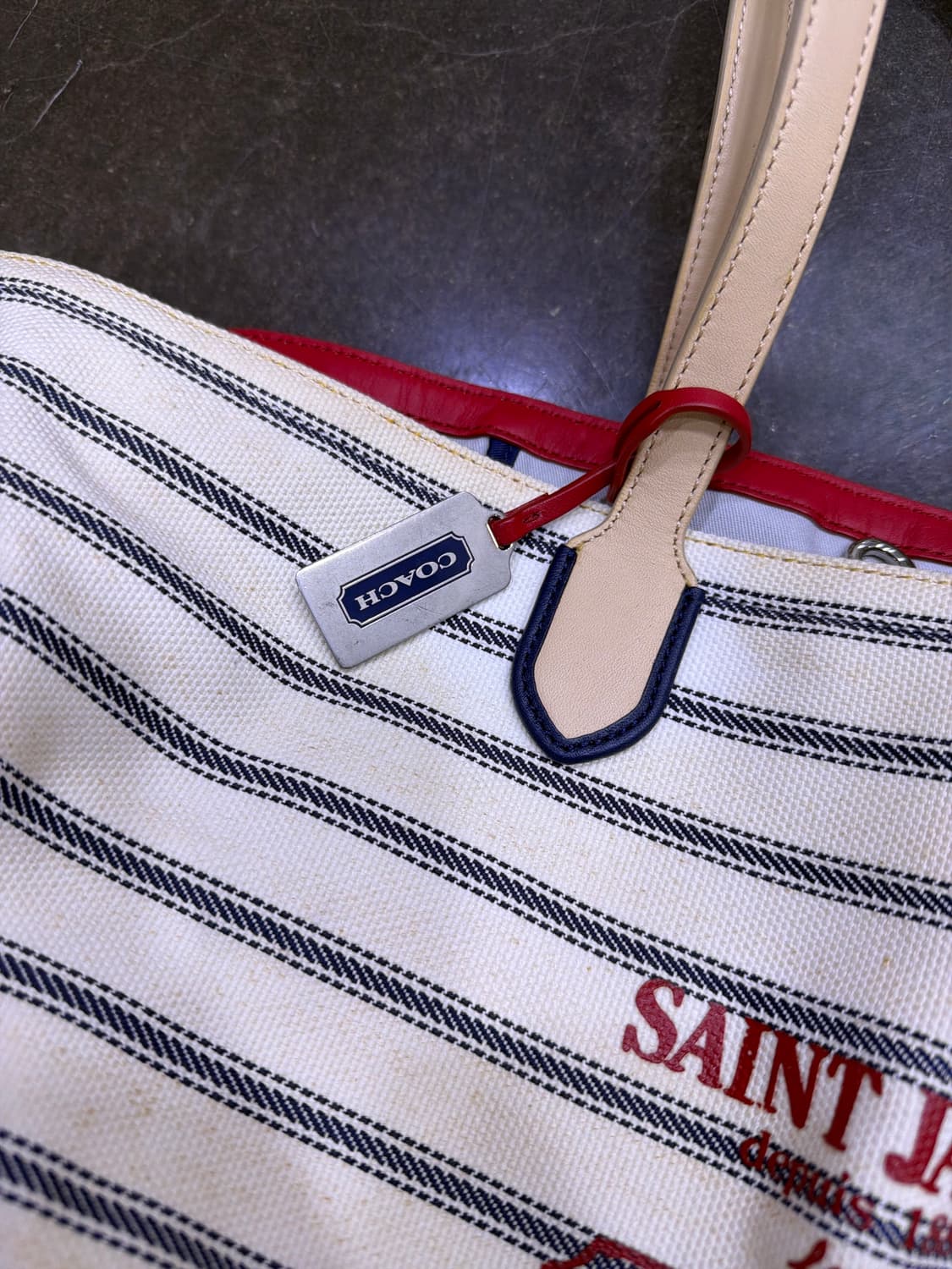 코치 x 세인트제임스 콜라보 시티 코튼 토트백 쇼퍼백 상품이미지4