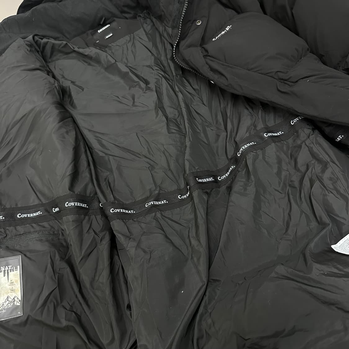 커버낫 덕다운 롱패딩 블랙 M 상품이미지8