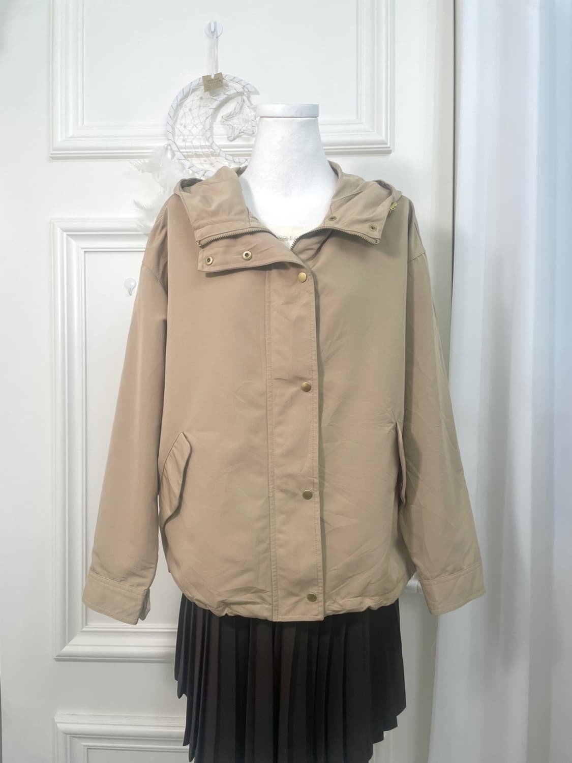 beige spring hoodie basic jacket 상품이미지5