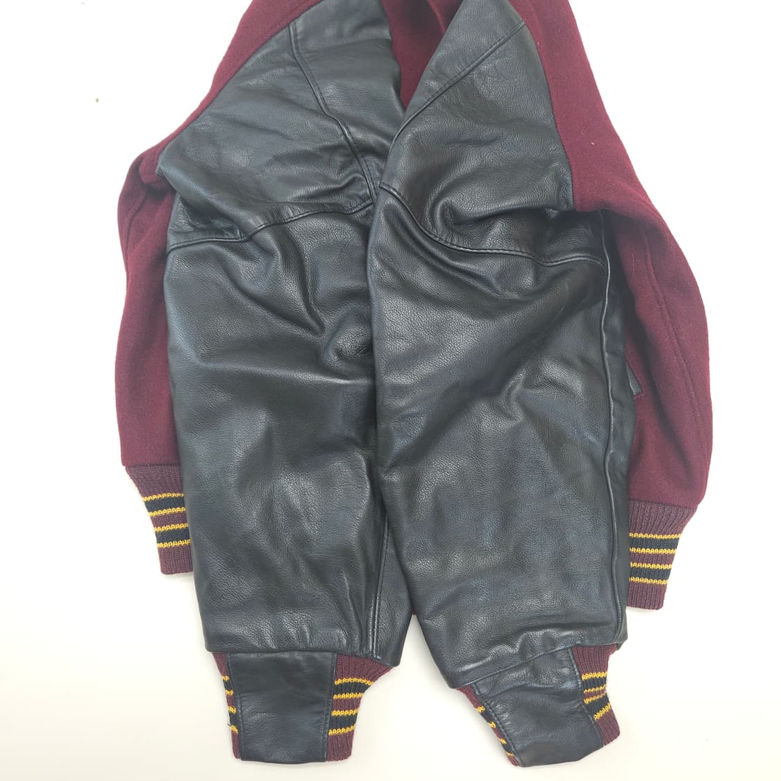 (무료배송) 96년제 골든베어 빈티지 바시티 자켓 / 블랙+버건디 / s 상품이미지9