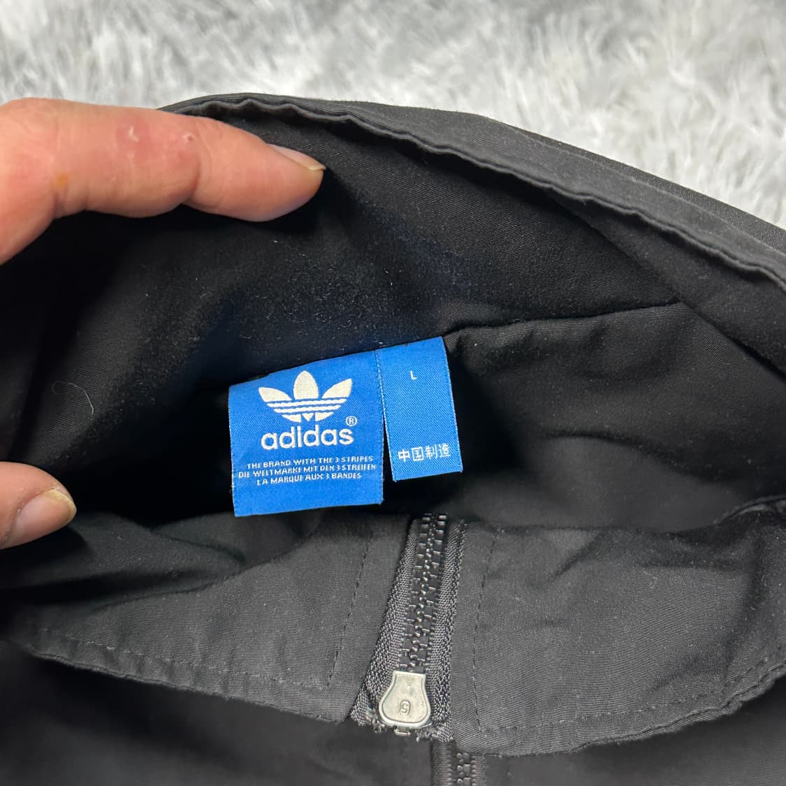 아디다스 삼선 블랙 누빔 자켓 L 상품이미지2