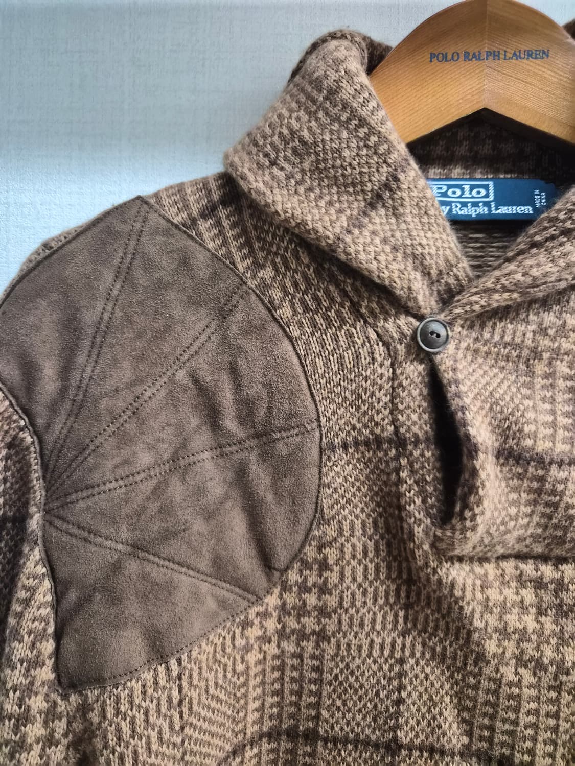 XXL) 폴로 랄프로렌 울 캐시미어 혼방 숄카라 니트 팝니다 상품이미지4