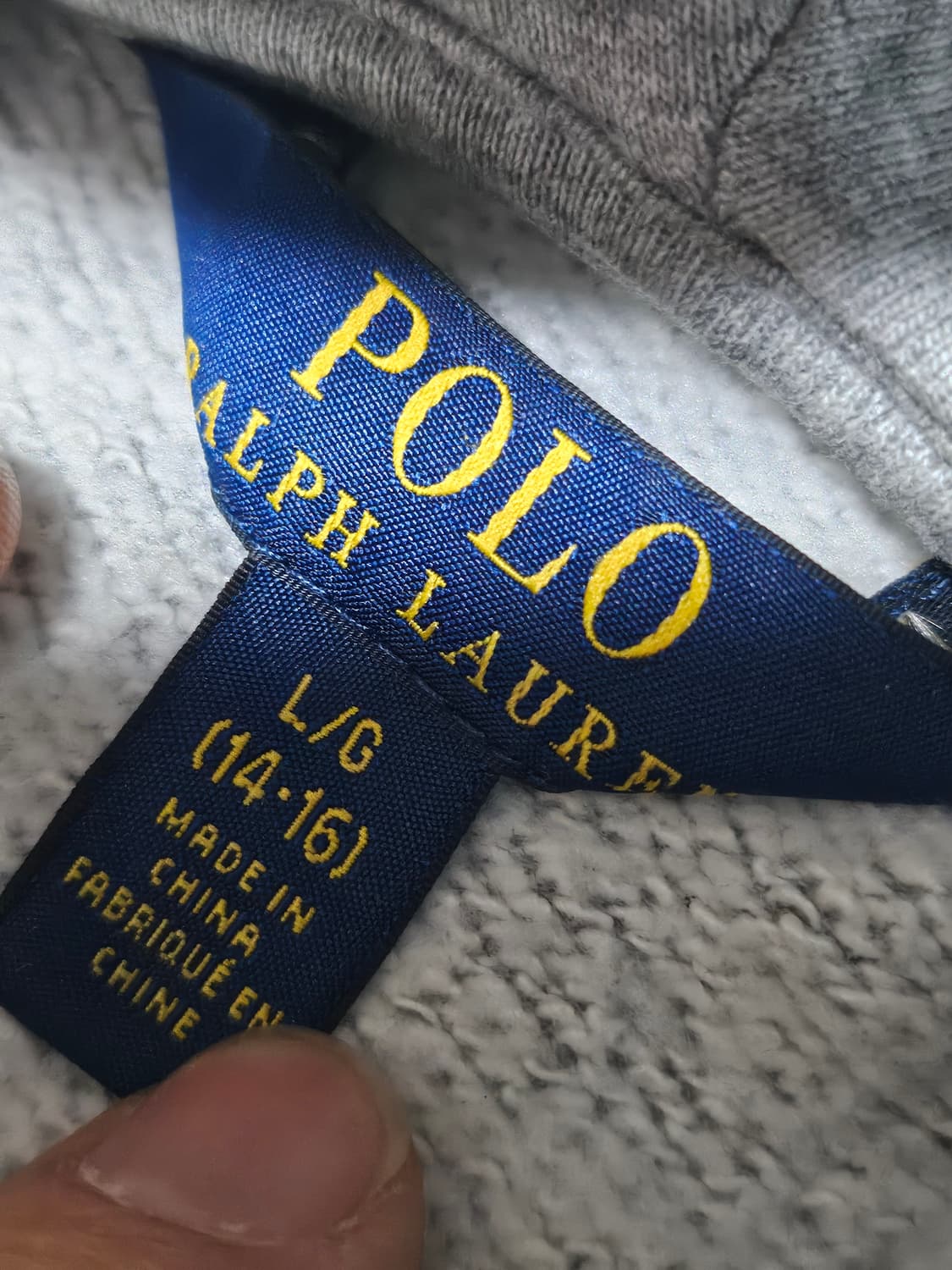 폴로랄프로렌 후드 집업 그레이 M 상품이미지3