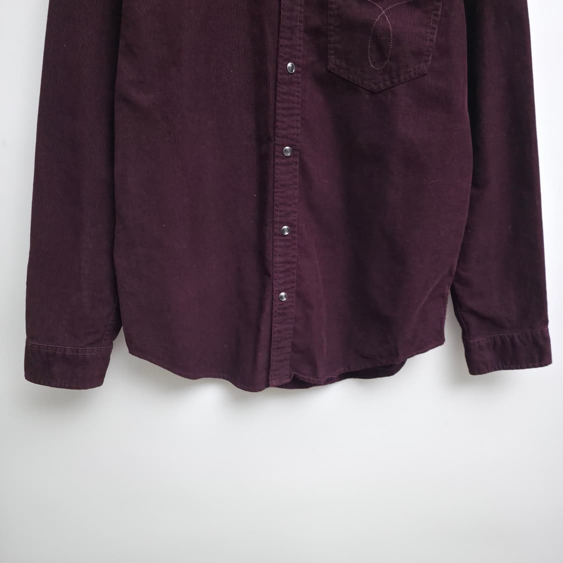 [M] CK 캘빈클라인 버건디 코듀로이 셔츠 상품이미지3