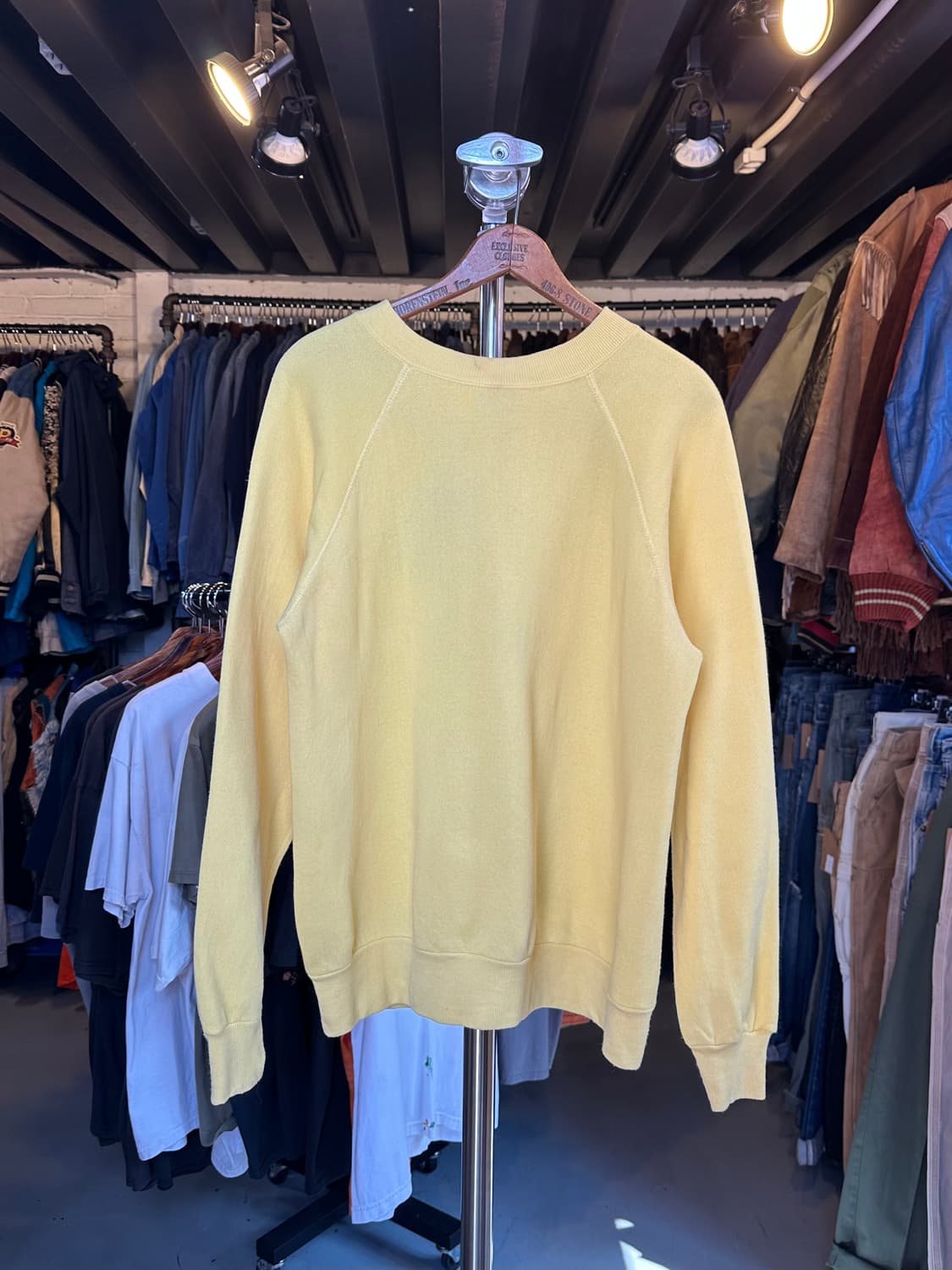 90s 50/50 플레인 스웻셔츠 옐로우 made in usa  상품이미지1