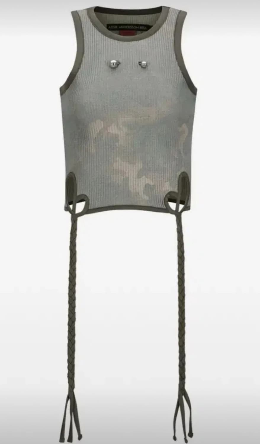 앤더슨벨 카모플라쥬 핸드 브레이디드 와플 탱크탑 XS&S 상품이미지2