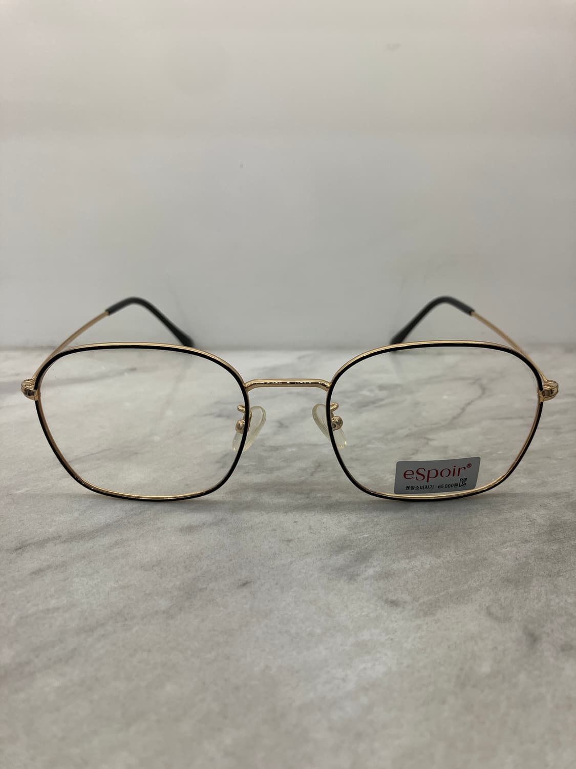 에스쁘아 Espoir 골드 블랙 소프트 스퀘어 메탈테 안경 상품이미지6
