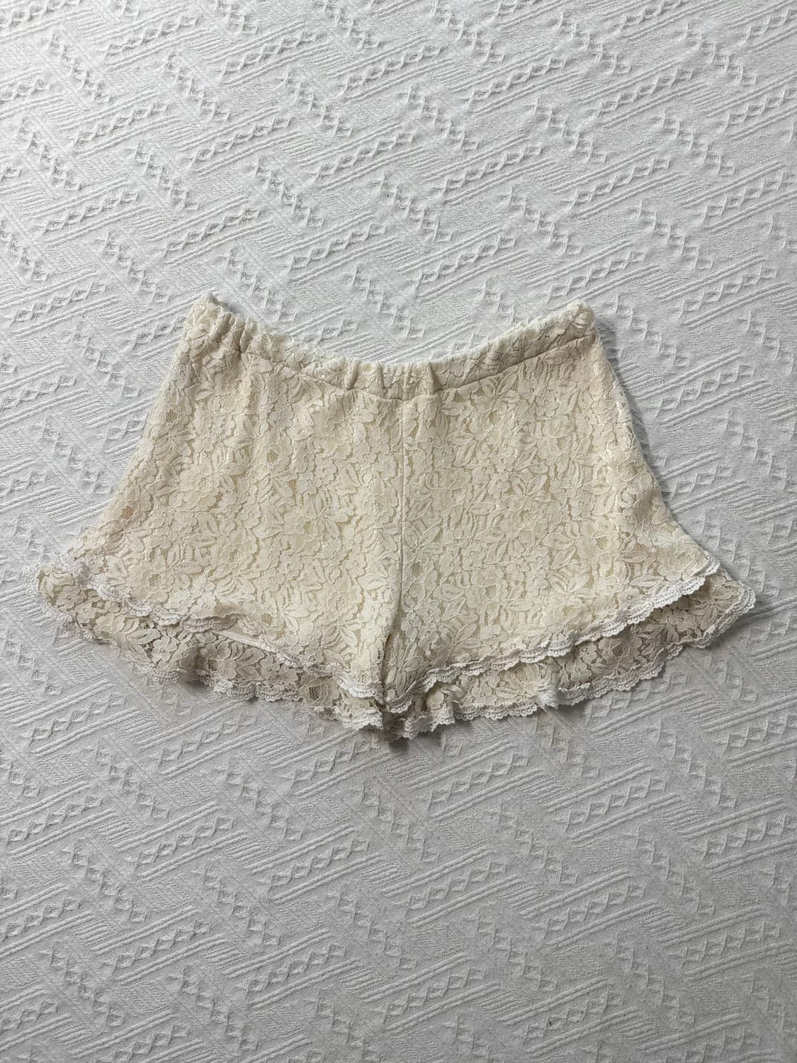 레이스 레이어드 러플 쇼츠 상품이미지3