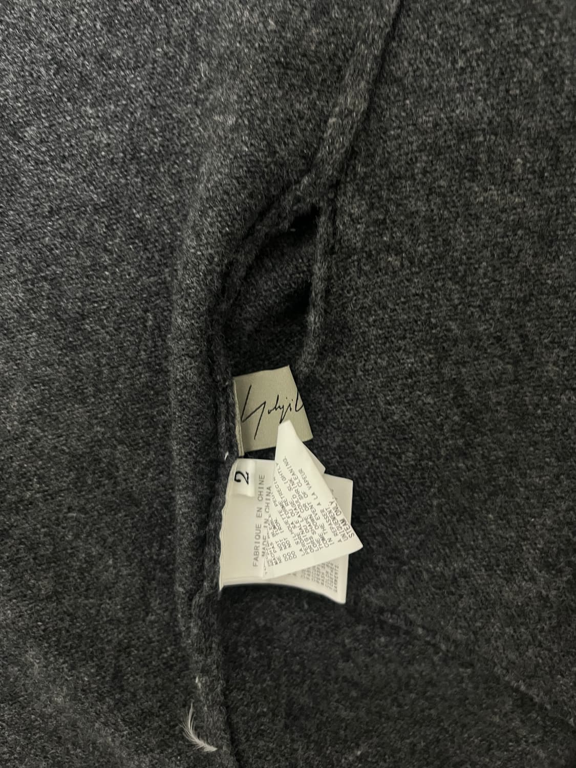 Yohji Yamamoto 울 케이프 코트 상품이미지3