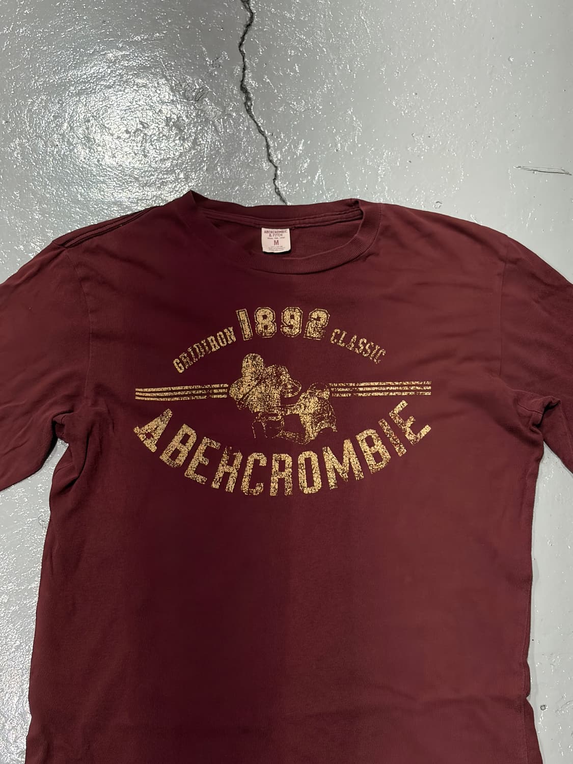 아베크롬비(Abercrombie) 싱글 스티치 버건디 롱슬리브 상품이미지2
