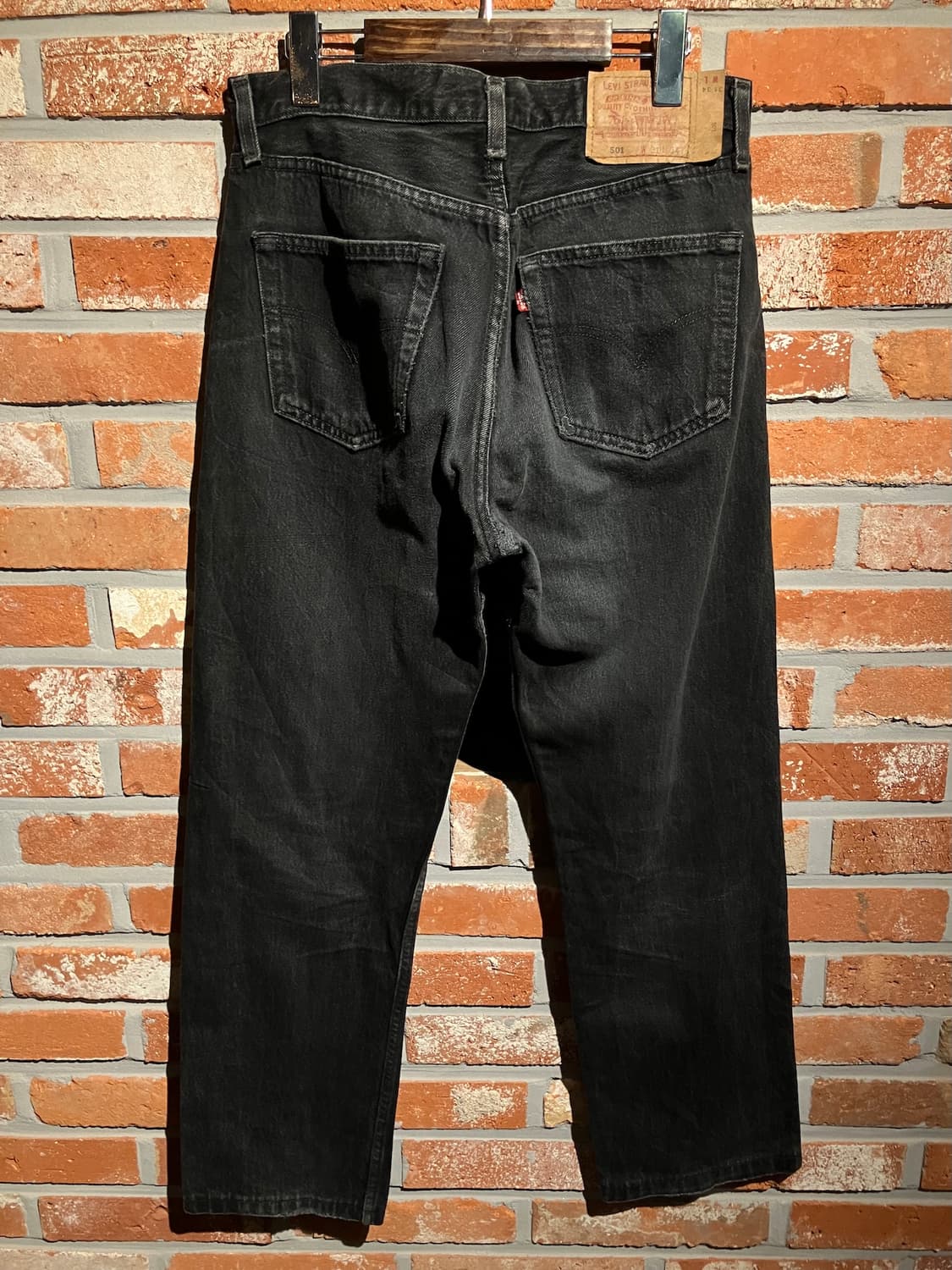 90s USA 빈티지 리바이스 501 블랙 데님 팬츠 상품이미지5