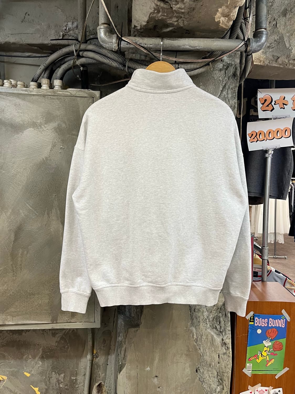 엄브로 반집업 맨투맨 라이트그레이 95 #csz4043 상품이미지2