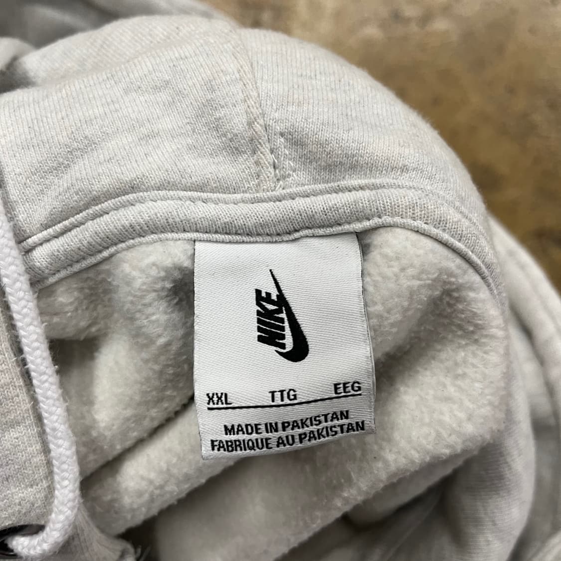 [정품/XXL] 나이키 회색 기모 후드집업 nrg b10 상품이미지5