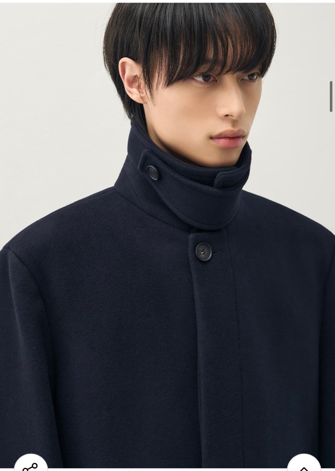 (L) 드로우핏 프리미어 울 발마칸 체스터 코트 [NAVY] 판매 상품이미지1