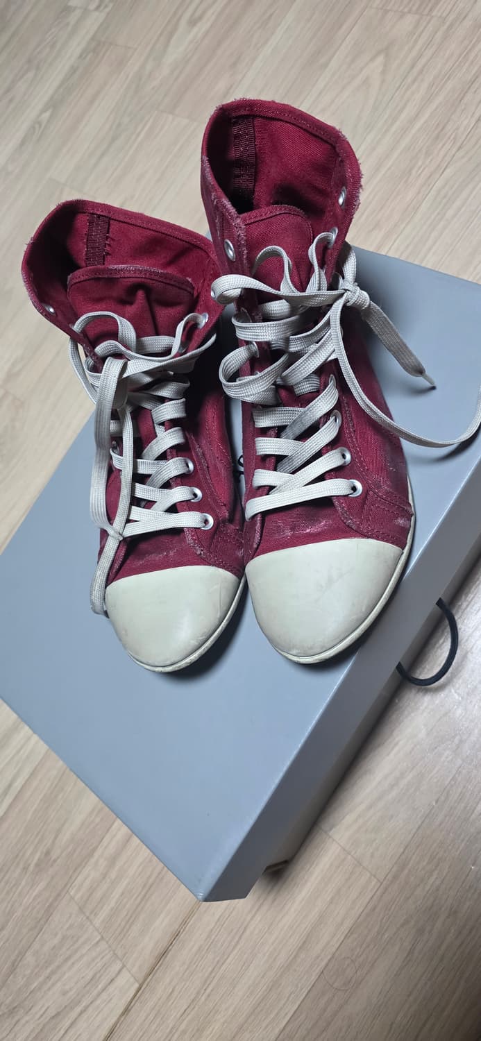 발렌시아가 파리 울트라 플랫 하이 탑 스니커즈 레드 42 상품이미지2