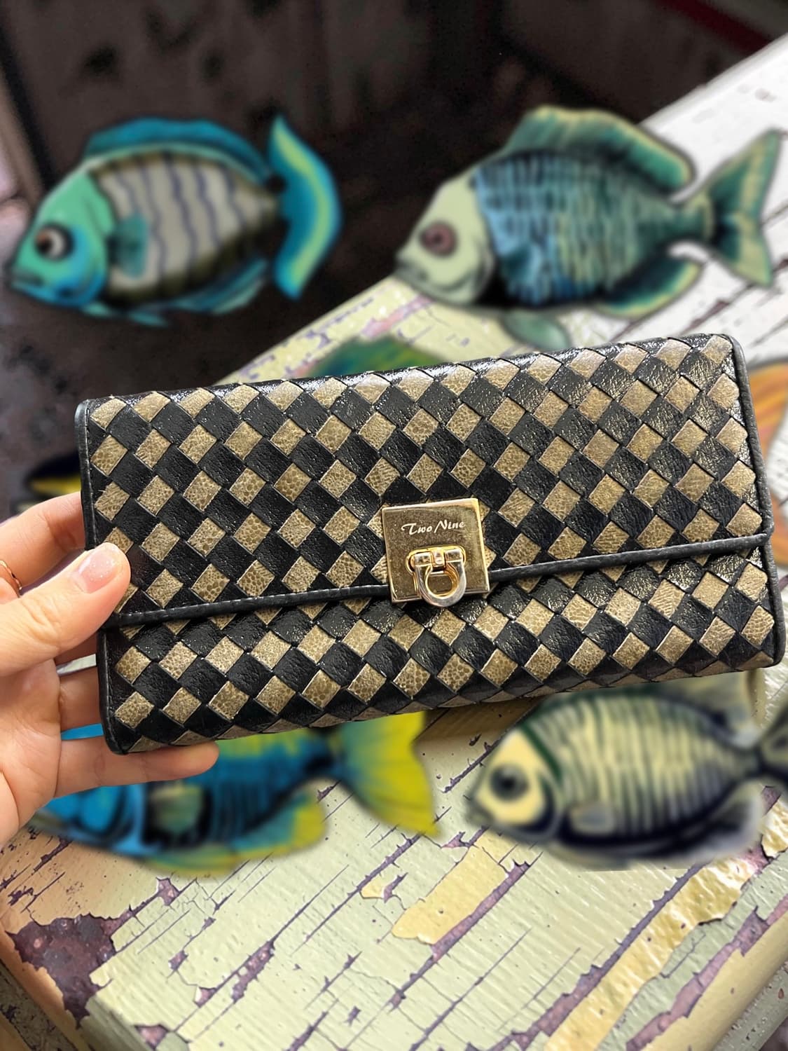 Two Nine vintage Checkered Wallet 상품이미지1