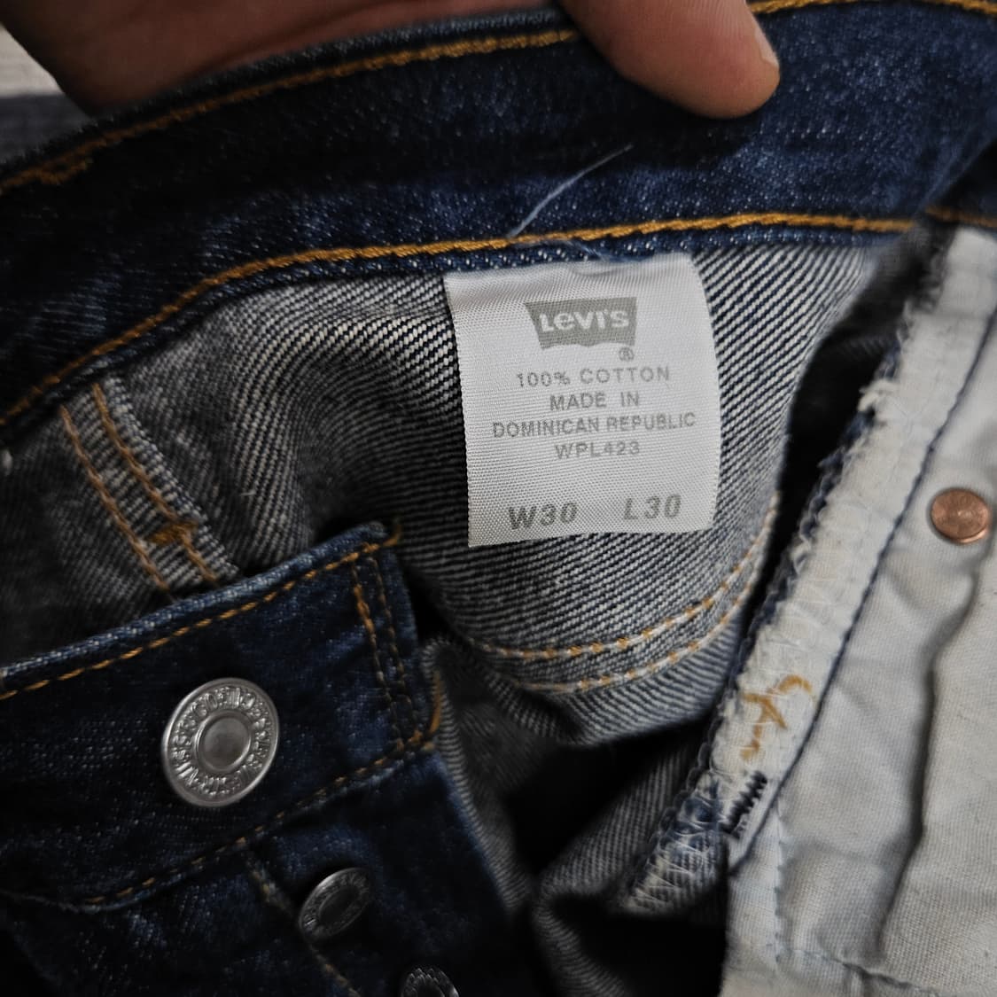 리바이스 501 W30 L30 클래식 데님팬츠(급처) 상품이미지6